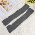 thumbnail image 5 of Deago 2 Pairs Women Ballet Leg Warmers Ribbed Knit Stirrup Leg Warmers for Women Winter Extra Soft Long Socks for Yoga Dance (Gray), 5 of 8