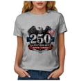 thumbnail image 5 of TOWED22 Women's 250Th Anniversary Print Vintage T-Shirt 1776-2026 250Th Anniversary Patriotic Tee(Light Gray,XXL), 5 of 8