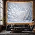 thumbnail image 6 of White Peacock in Misty Botanical Scene Dreamy Watercolor for Nature Lovers Wildlife Wall Art Christmas Gift Tapestry Wall Hanging for Bedroom and Living Room, 6 of 7