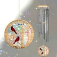 thumbnail image 3 of Personalized Memorial Wind Chime – Cardinal Bird on Tree – Red Birds Suncatcher – Sympathy Gift for Loss – Custom In Loving Memory Outdoor Decor, 3 of 6