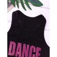 thumbnail image 4 of renvena Little Big Girls Glittery Dance Racerback Crop Top Sports Bras Gymnastics Ballet Athletic Tees Tank, 4 of 7