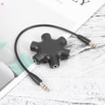 thumbnail image 2 of Shisuyan Hexangular Headphone Jack Splitter 5 Way 6 Port Female Audio Connector Adapter for Phone Music Player PC (Black), 2 of 8