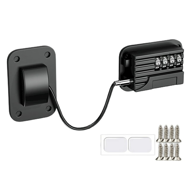 Visland Refrigerator Freezer Door Lock with Password Adjustable Design No Tools Installation Easy to Set-up Child-Proof Fridge Door Lock
