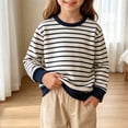 thumbnail image 3 of fatyb Sweatshirt for Toddler Cotton Striped Long Sleeve Boys Girls Crewneck Tops Kids Fashion Clothes, 3 of 6