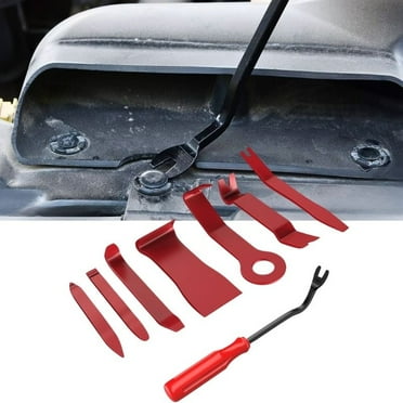 Trim Removal Tool,nterior Car Panel Clip Fastener Removal Kit, No-Scratch Removal Tool KitCar Audio Dash Window Molding Fastener Remover Tool Kit (8PCS Red)