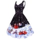 thumbnail image 4 of Vestido de fiesta informal con estampado navideño sin mangas y espalda descubierta para mujer Fridja  hjkh307, 4 of 9