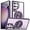 Purple, variant on Phone Case for Samsung S24 Ultra Case Clear with Ring Holder Magnetic Fit Wireless Charger, Pink Shockproof Samsung Galaxy S24 Ultra Case with Kickstand Cover Slim (Blue)