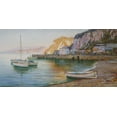 thumbnail image 2 of Obuchovsky, Yury 32x18 Gold Ornate Wood Framed with Double Matting Museum Art Print Titled - Evening on Capri, 2 of 4