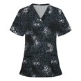 thumbnail image 1 of Women's Short Sleeve Summer Tops - Comfortable Cartoon Floral Animal Print For Medical Nurse Uniform, 1 of 10