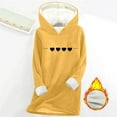 thumbnail image 2 of ShiShine Women's Sherpa Fleece Pullover Hoodie Love Hearts Print Long Hooded Top Winter Warm Fashion Loungewear, 2 of 3