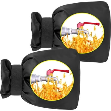 2Pcs Outdoor Faucet Cover for Winter, 6.3"W x 9"H Garden Faucet Socks for Freeze Protection, Reusable Waterproof Thickened Outside Yard Insulated Spigot Cover