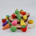 thumbnail image 3 of Juego de borradores de lápices y juguetes Clayees, 72 unidades, surtido de frutas y verduras, 3 of 7