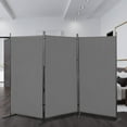 thumbnail image 2 of Karl home Room Divider, 3 Panel Folding Partition Privacy Screens, Portable Freestanding Polyester Wall Divider for Office,Room,Restaurant Separation, 102" W X 71" H (Grey), 2 of 14