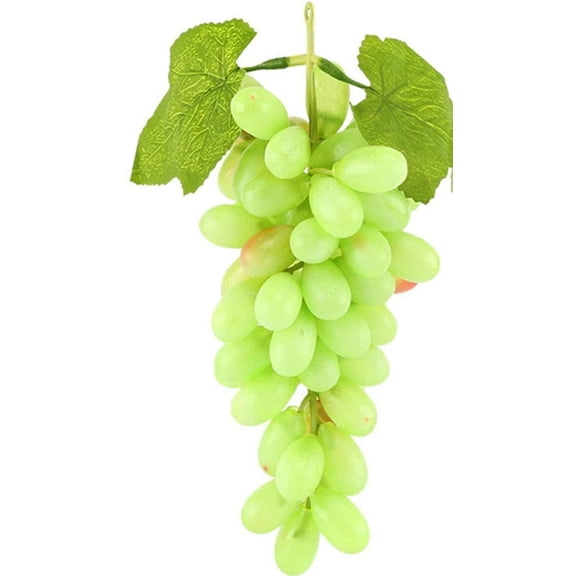 60Pcs Fake Large Long Green Raisins Artificial Fruits Model Lifelike Home House Kitchen Party Decoration Desk Ornament