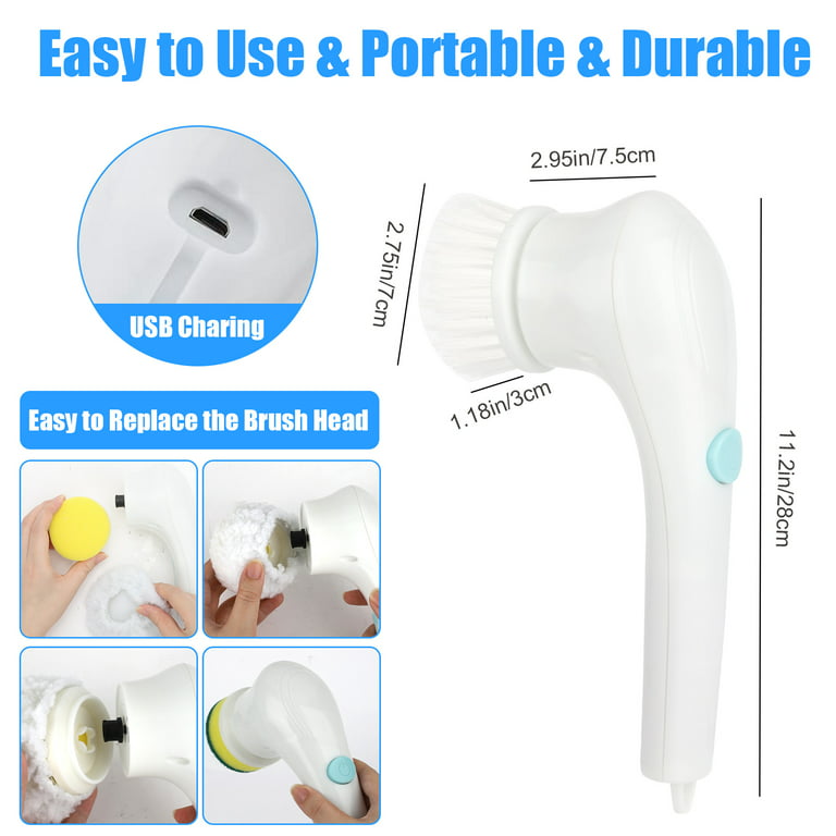 Multifunctional Electric Cleaning Brush, Usb Rechargeable Handheld Wireless  Kitchen Dish & Pot Cleaning Tool, High Power Bathroom Tile Scrubber,  Creative Kitchen Gadget, Gift For Parents And Wife
