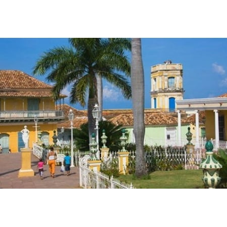 Plaza Mayor Trinidad UNESCO World Heritage site Cuba Canvas Art - Keren Su  DanitaDelimont (19 x