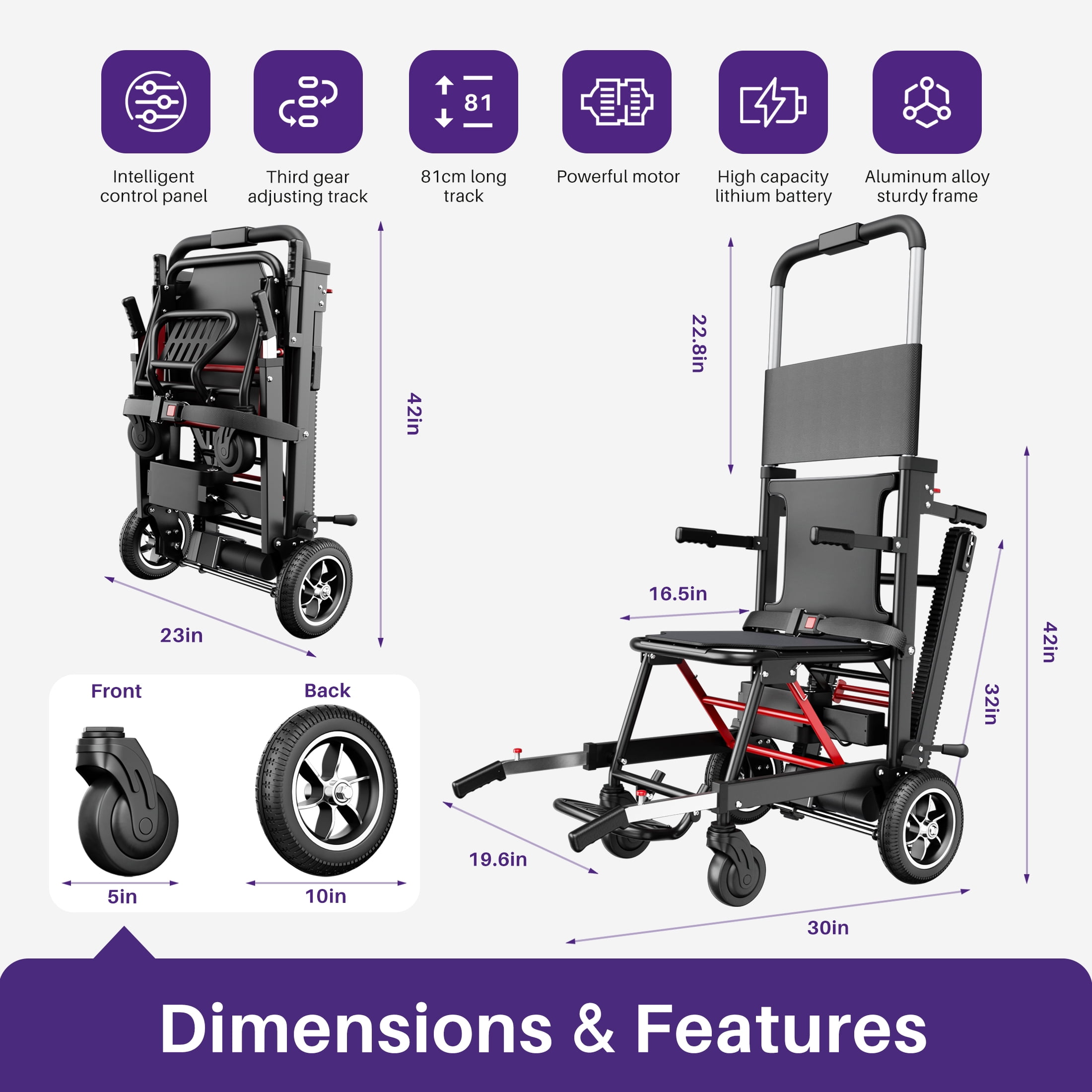KEKOY FSA/HSA Foldable Electric Stair Chair Track Climbing Lift