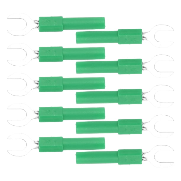 10 Uds. Conector De Cable De Pala De Horquilla Eléctrica Terminales De Crimpado Eléctrico Material De Latón Tipo Y Enchufe Tipo Banana