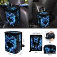 thumbnail image 4 of Yuyamidu Dolphin Car Seat Cover Set with Auto Steering Wheel Cover Seat Belt Strap Pads Cup Coasters Trash Bag Air Vent Storage Bag Rearview Mirror Cover Keychain 15 PCS Blue Heart Auto Accessories, 4 of 7
