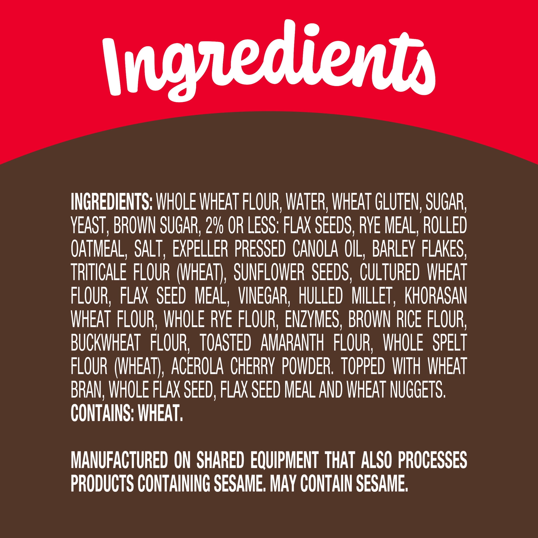 Nature's Own 100% Whole Grain, Non-GMO Whole Grain Sandwich Bread, 20 oz Loaf