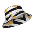 thumbnail image 2 of Naloa Gold Flamingo Reflective Double-Sided Bucket Hat, Sun Hat, Soft and Breathable for Gardening, Beaching, Camping, Hiking, Fishing, 2 of 9
