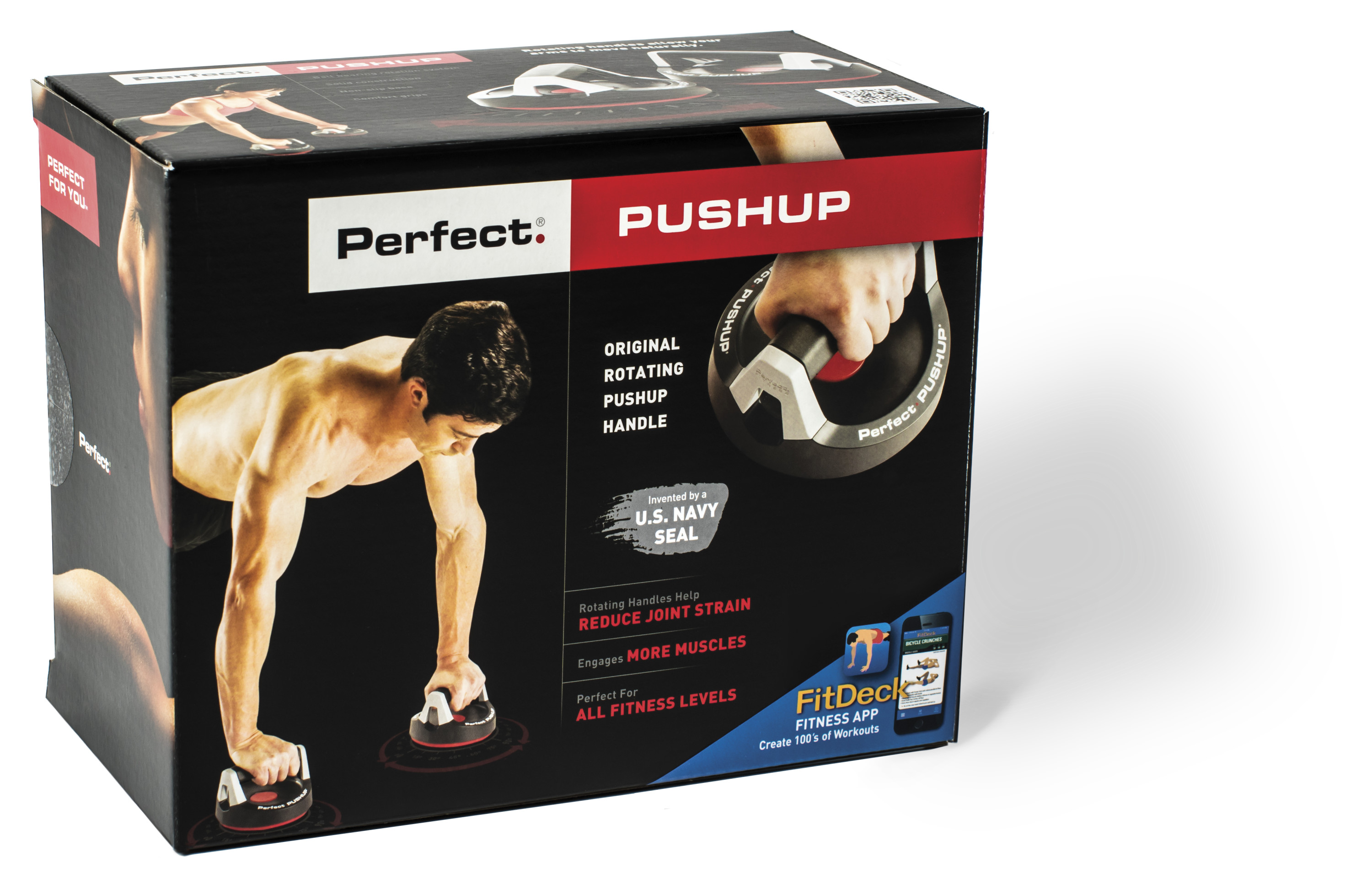 Perfect Power Push Up Bars - Non-Slip Rotating Swivel Handles For Home Gym Workout