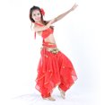 thumbnail image 2 of Pantalons Harem de Danse du Ventre pour Femmes Tribaux Amples Bas d'Entraînement Arabe Jupe Pantalons d'Halloween Costumes Rouges, 2 of 9