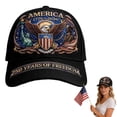 thumbnail image 4 of TOWED22 250 Anniversary USA Hat - 250 Year American Anniversary Hat Eagle Liberty Bell Statue of Liberty Patriotic Embroidered Hats C, 4 of 9