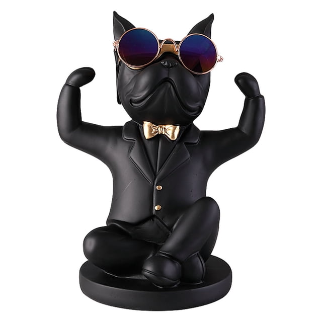 Estante de vino de les de dibujos estatuils de estante de vino Negro Sunnimix Bajo el titular del vino del gabinete