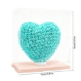 thumbnail image 3 of Gallickan 3D Rose Heart, Foam Flower Sculptural Heart, Artificial Rose Gift Box, Romantic Home Decor for Valentine's Day Gift and Table Decoration, Green, 3 of 6