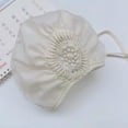 thumbnail image 6 of Wxirdiow Baby Girl Sun Hats Baby Girl Lace Muslin Bonnet Infant Soft Double Layer Sun Hat Lace Embroidery Floral Cap with Chin Strap White Size,3-15 Months, 6 of 8