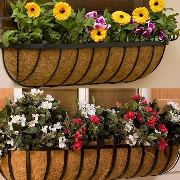 IFANLANDOR Coconut Mat For Hanging Basket Gardeners 3Pcs 24X8In