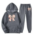 thumbnail image 4 of Valentine's Day Sweatsuits Women 2 Piece Outfit Jogger Set Y2K Cute Hoodie and Pants Tracksuit Set Trouser Suit Casual Leisure Suit Fitness Set Sports Suit Sportswear, 4 of 4