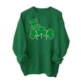 thumbnail image 2 of Uootdi Hauts pour Femmes Manches Longues Col Rond Imprimé Graphique Fête de la Saint-Patrick Festivals Sorties Week-Ends Chandails en Molleton Confortables Cadeau, 2 of 6