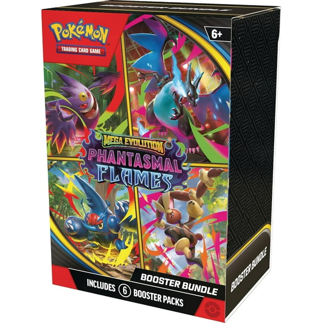 Pokemon TCG: Mega Evolution - Phantasmal Flames Booster Bundle - 6 Packs