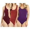 thumbnail image 1 of Women Basic Solid Soft Stretchy Sleeveless Tank Top Bodysuit Leotard (S-XL), 1 of 3