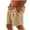Khaki, variant on HOMADLES Cargo Shorts for Men Linen Quick Dry Elastic Waist Summer Straight Leg Soft Rib Drawstring, Cargo Short Beige 2XL