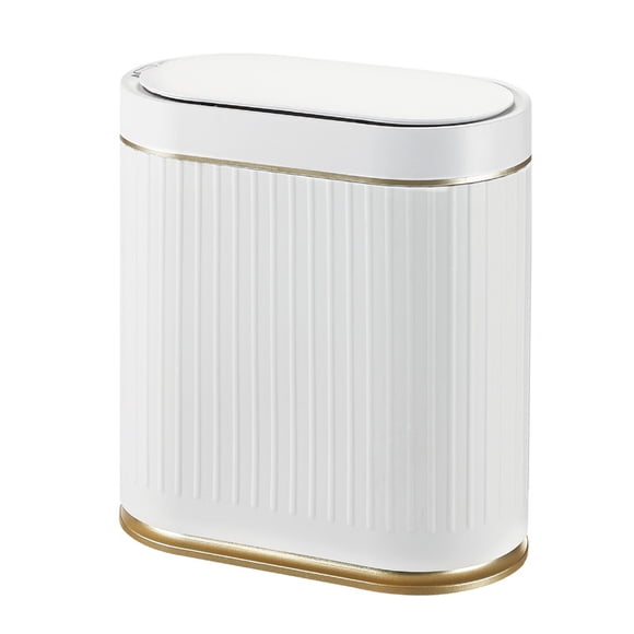 Elpheco - SvelteWave Slim Sensor Can - 7.5L - White (Gold Trim)
