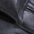 thumbnail image 3 of 3 Pieces Ultra Soft Velvet Duvet Cover Set, Cozy and Warm Bedding Comforter Cover Set, King Size, 1 Duvet Cover with 2 Pillow Shams, Charcoal Gray, 3 of 5