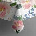 thumbnail image 4 of Vintage Floral Pink Rustic Table Cloth,Wrinkle Resistant Table Cover with Polyester,Waterproof Reusable Tableclothes for Home Decor Summer Spring Picnic Dining Holiday (Rectangle,60x120inch), 4 of 6