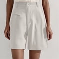 thumbnail image 2 of JIAYUE Women's Shorts Bermuda Solid Color Summer Elastic High Waisted Wide Leg Business Casual Dressy With Pockets Fashionable Female Bottoms, 2 of 6