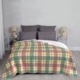 thumbnail image 3 of Red Green Plaid Check Throw Blanket, Super Soft Anti-Pilling Flannel Bed Blankets, 40"x30", 3 of 8