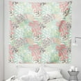 thumbnail image 1 of Nature Tapestry, Modern Matisse Art Inspired Leaf Algae Coral Shapes Illustration Foliage, Fabric Wall Hanging Decor for Bedroom Living Room Dorm, 5 Sizes, Mint Green Pink Peach, by Ambesonne, 1 of 1