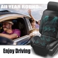 thumbnail image 7 of Practisol Black Cooling Car Seat Cushion 2 in 1 12V Automotive Adjustable Temperature Comfortable Cooling Car Seat Cushion Heated Car Seat Cover Summer and Winter, 7 of 7