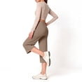thumbnail image 6 of Duoif Women High Waist Yoga Pants Hollow Out Comfy Stretchy Leggings Compression Plus Size High Waisted Gym Workout Yoga Pants 2026 Womens Bottoms Khaki L, 6 of 9