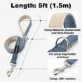 thumbnail image 5 of Plutus Pet Cotton Hemp Dog Collar and Leash Set, Adjustable Collar for Small, Medium, and Large Dogs, Heavy Duty and Soft on Skin, Haze Blue, S, 5 of 7