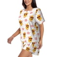 thumbnail image 2 of Fotbe Cute Duck Print Pajama Set for Women 2 Piece Loungewear Short Sleeve Tops and Shorts Set Soft Sleepwear-4X-Large, 2 of 7