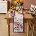 thumbnail image 2 of 250th Anniversary Floral Table Runner 108 Inches, Red Blue Stars 4th of July Rustic Bed Runner Dresser Scarves Tabletop for Indoor Outdoor Parties/Ceremony/Banquet, 13"x 108", 2 of 9
