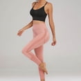 thumbnail image 4 of Sngxgn High Waisted Leggings for Women Soft Stretch Opaque Slim Yoga Leggings(Pink,L), 4 of 8