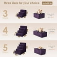 thumbnail image 2 of Dog Stairs for High Bed 22.5”H, 5-Step Dog Steps for Bed, Pet Steps for Small Dogs and Cats, Non-Slip Balanced Pet Ramp Indoor,Purple, 2 of 14